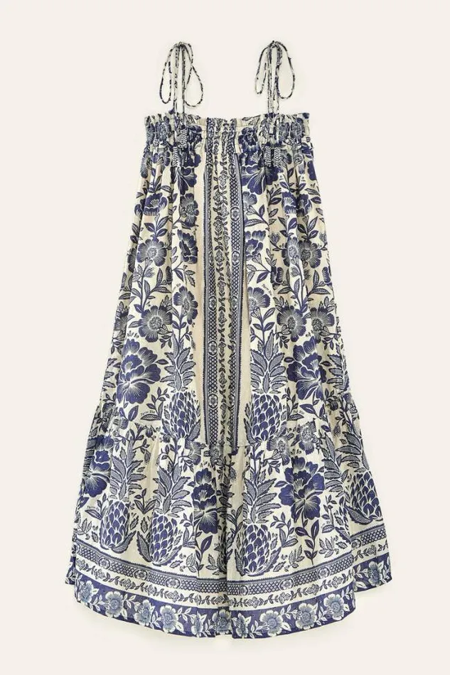 Blue Pineapple Garden Maxi Dress Women FARM Rio Maxi Dresses