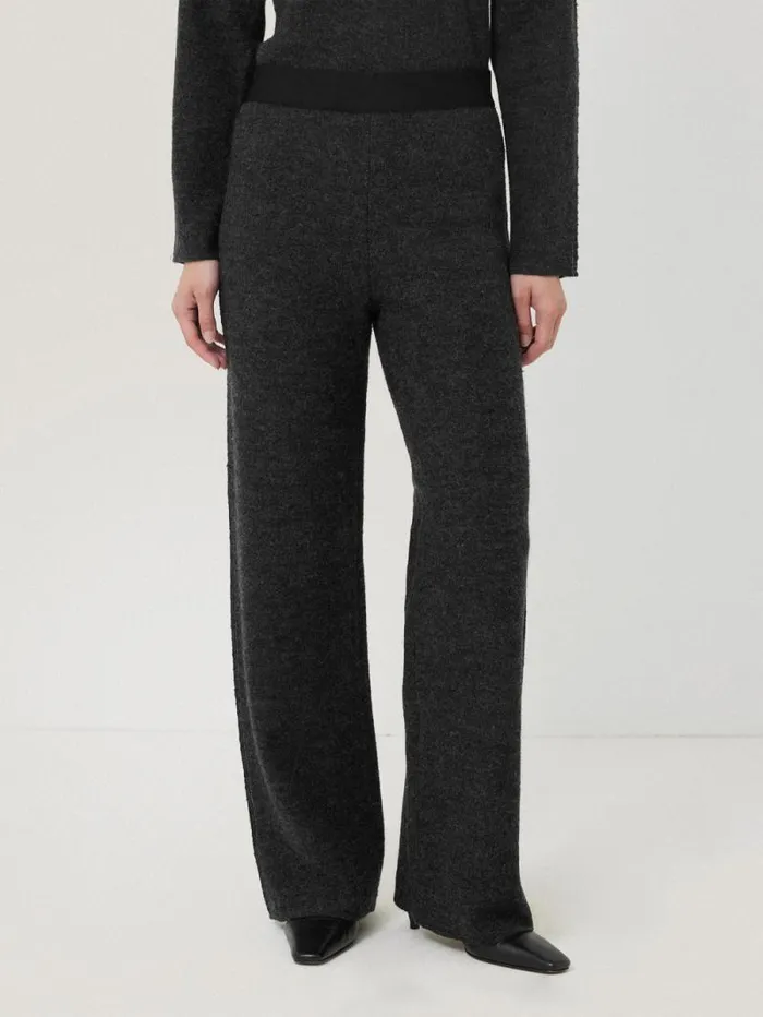 Boiled Wool Blend Trouser Dark Grey Women Jigsaw Pyjamas and Loungewear