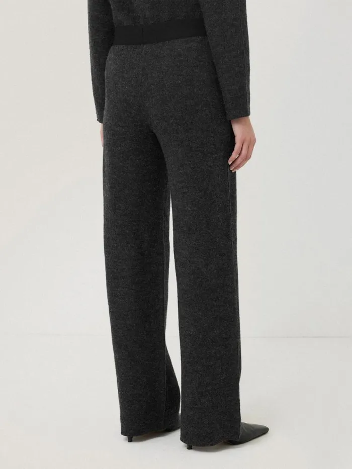 Boiled Wool Blend Trouser Dark Grey Women Jigsaw Pyjamas and Loungewear