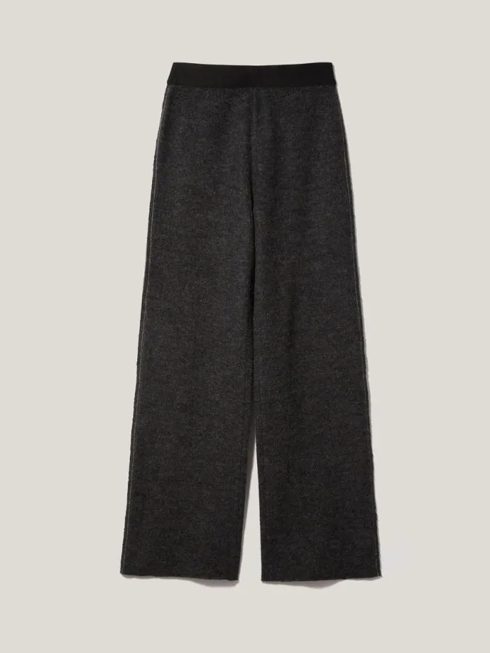 Boiled Wool Blend Trouser Dark Grey Women Jigsaw Pyjamas and Loungewear