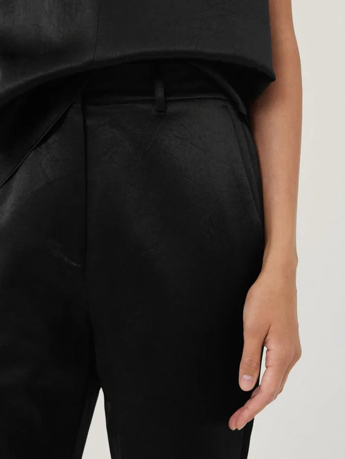 Bonded Satin Trouser Black Women Jigsaw Party