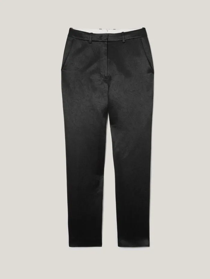 Bonded Satin Trouser Black Women Jigsaw Party