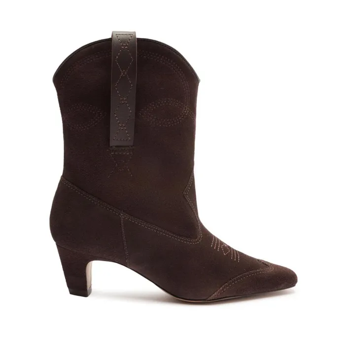 Boots Allie Suede Bootie Dark Chocolate Schutz Shoes Booties