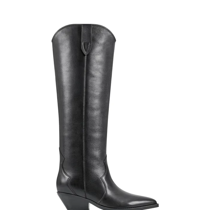 Boots and Booties Marc Fisher Women Ander Western Boot Black Leather