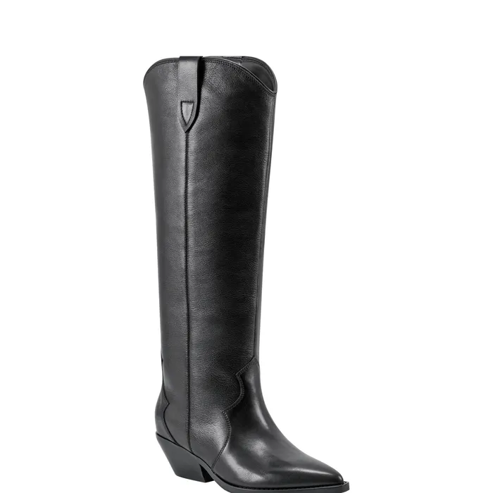 Boots and Booties Marc Fisher Women Ander Western Boot Black Leather