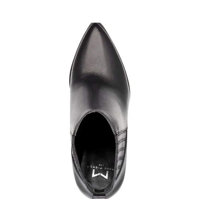 Boots and Booties Women Alva Pointy Toe Bootie Black Leather Marc Fisher