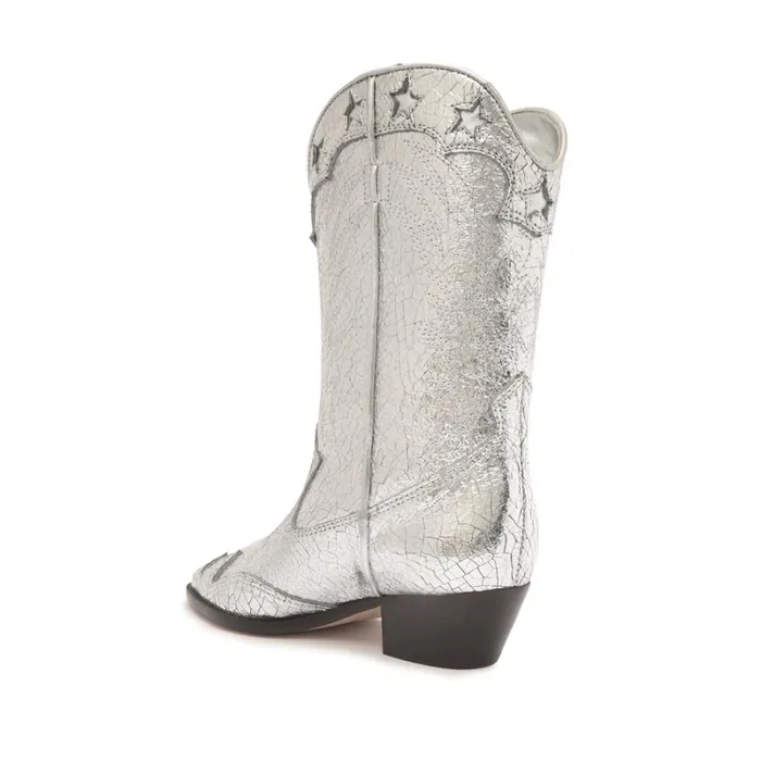 Boots Cicera Metallic Leather Bootie Silver Schutz Shoes Booties Boots Cicera Metallic Leather Bootie Silver Schutz Shoes Booties