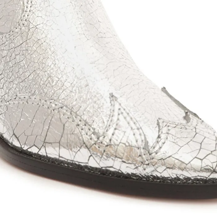 Boots Cicera Metallic Leather Bootie Silver Schutz Shoes Booties Boots Cicera Metallic Leather Bootie Silver Schutz Shoes Booties