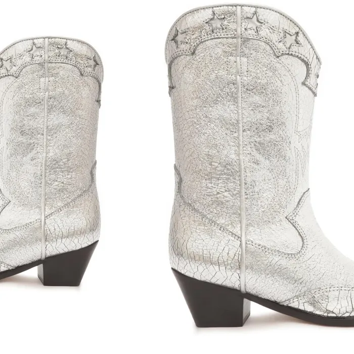 Boots Cicera Metallic Leather Bootie Silver Schutz Shoes Booties Boots Cicera Metallic Leather Bootie Silver Schutz Shoes Booties