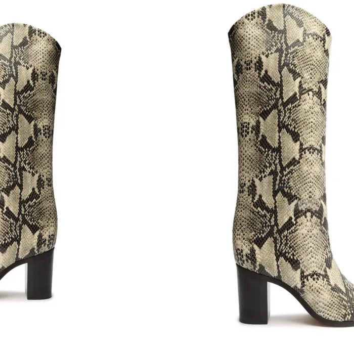 Boots Maryana Block Boot Natural Snake Schutz Shoes Boots Boots Maryana Block Boot Natural Snake Schutz Shoes Boots