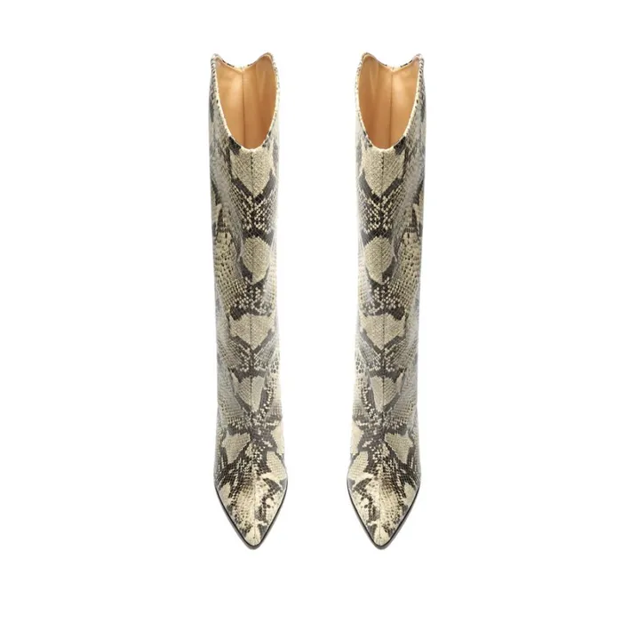 Boots Maryana Block Boot Natural Snake Schutz Shoes Boots Boots Maryana Block Boot Natural Snake Schutz Shoes Boots