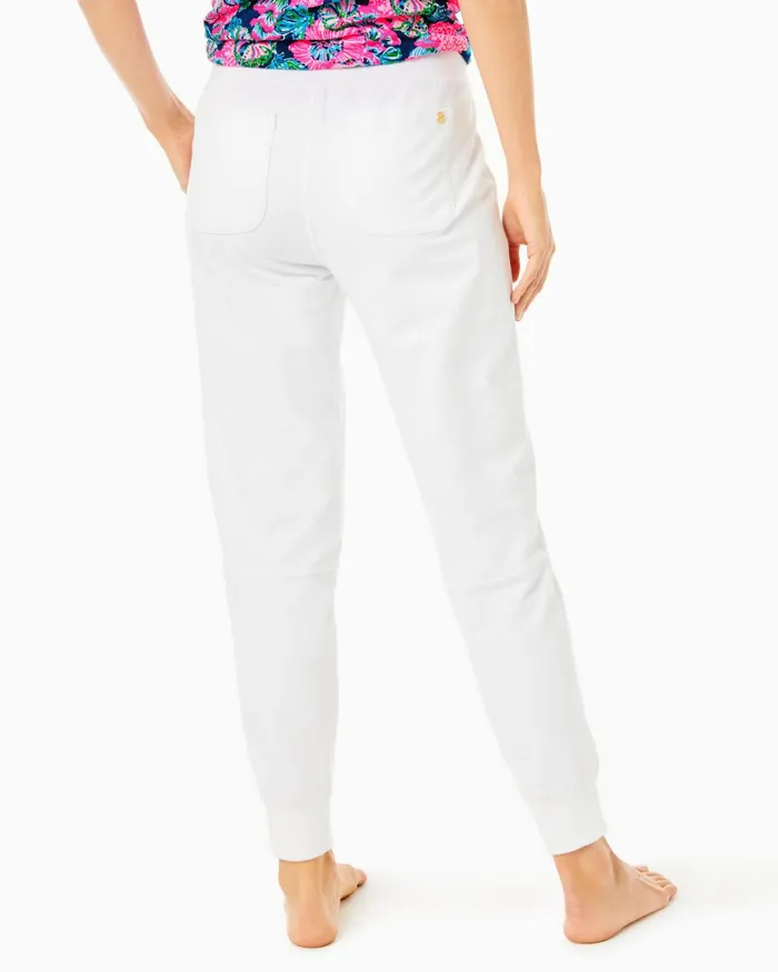 Bottoms Women Lilly Pulitzer 27034 Hainsley Knit Pant Resort White
