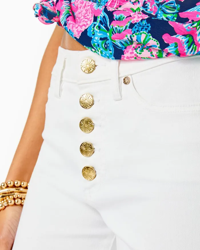 Bottoms Women Lilly Pulitzer 27034 South Ocean High Rise Straight Leg Jean Resort White Bottoms Women Lilly Pulitzer 27034 South Ocean High Rise Straight Leg Jean Resort White