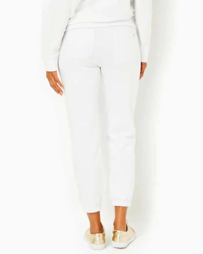 Bottoms Women Lilly Pulitzer 28034 Mallie Knit Pant Resort White