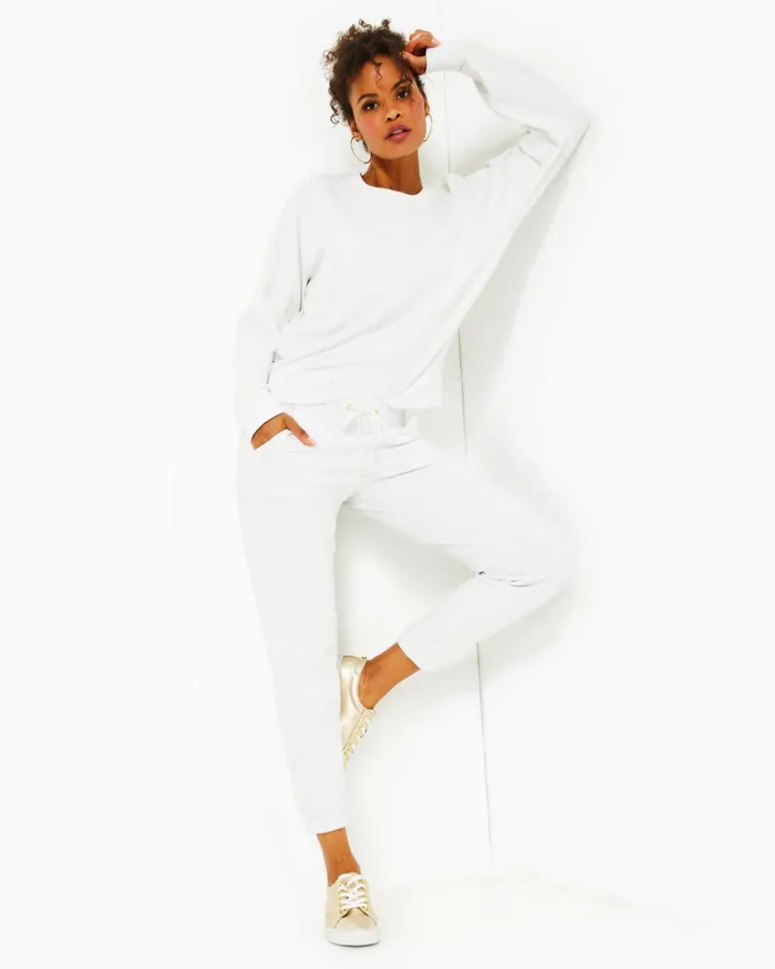 Bottoms Women Lilly Pulitzer 28034 Mallie Knit Pant Resort White Bottoms Women Lilly Pulitzer 28034 Mallie Knit Pant Resort White