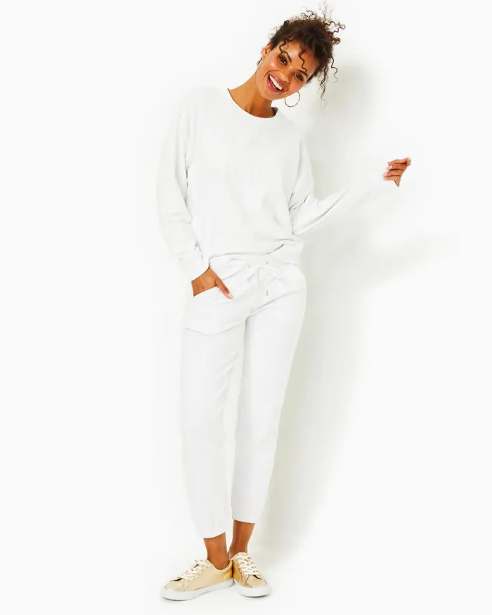 Bottoms Women Lilly Pulitzer 28034 Mallie Knit Pant Resort White Bottoms Women Lilly Pulitzer 28034 Mallie Knit Pant Resort White
