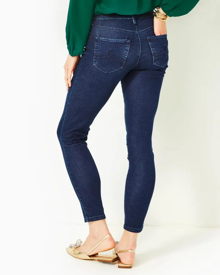 Bottoms Women Lilly Pulitzer 29034 Eagan High Rise Super Skinny Jean Bennet Wash