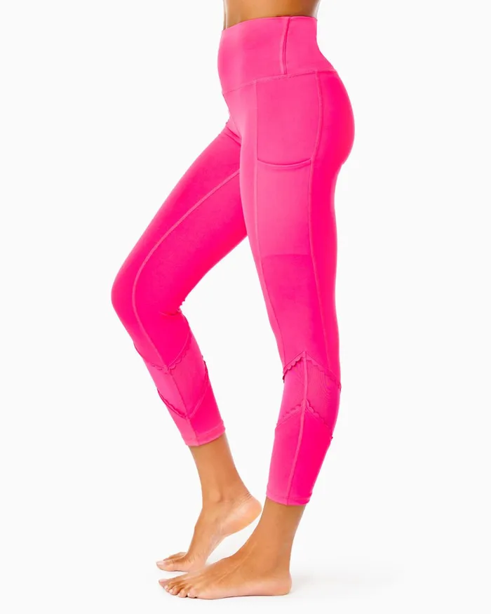 Bottoms Women Lilly Pulitzer UPF 50 Luxletic 24034 South Beach High Rise Midi Legging Pink Grenadine Bottoms Women Lilly Pulitzer UPF 50 Luxletic 24034 South Beach High Rise Midi Legging Pink Grenadine