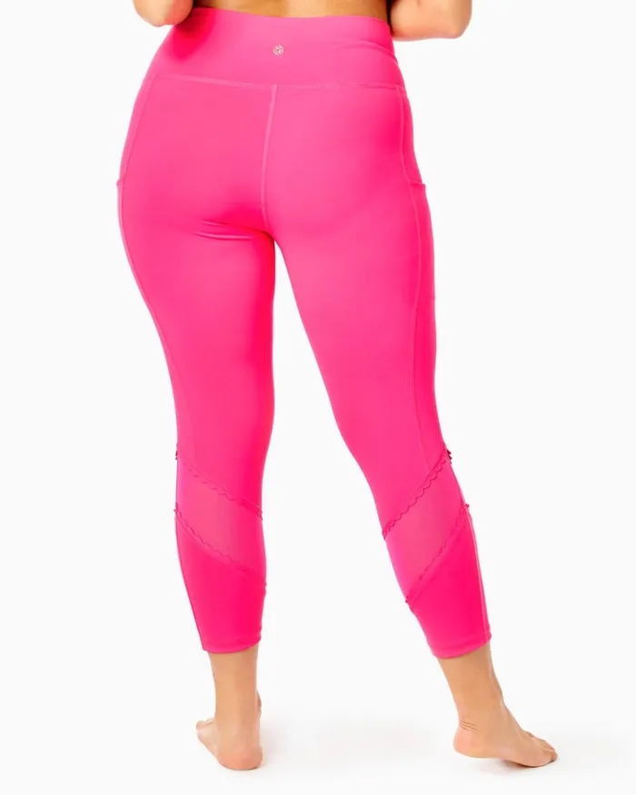 Bottoms Women Lilly Pulitzer UPF 50 Luxletic 24034 South Beach High Rise Midi Legging Pink Grenadine Bottoms Women Lilly Pulitzer UPF 50 Luxletic 24034 South Beach High Rise Midi Legging Pink Grenadine