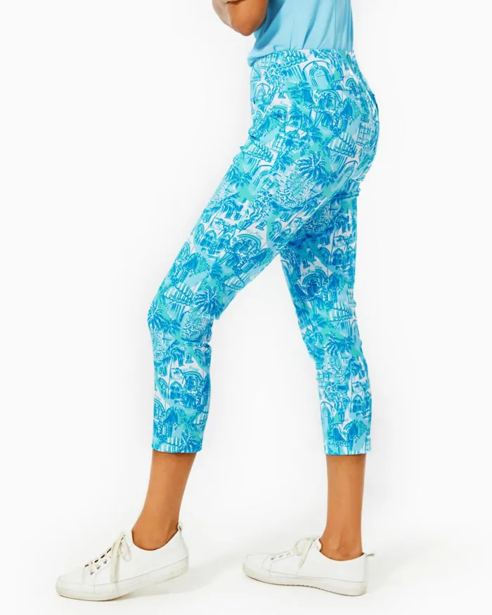 Bottoms Women Lilly Pulitzer UPF 50 Luxletic 25034 Corso Crop Pant Amalfi Blue Sunny State Of Mind Golf Bottoms Women Lilly Pulitzer UPF 50 Luxletic 25034 Corso Crop Pant Amalfi Blue Sunny State Of Mind Golf