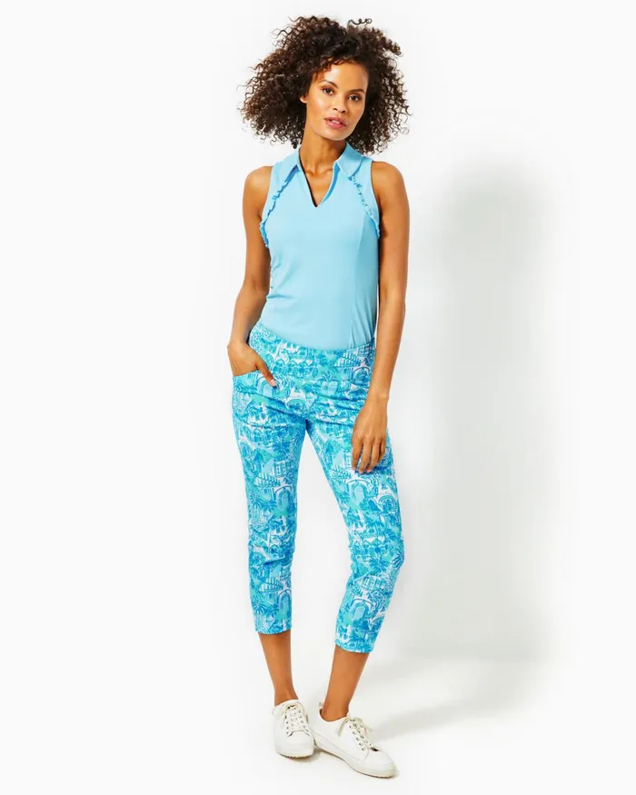 Bottoms Women Lilly Pulitzer UPF 50 Luxletic 25034 Corso Crop Pant Amalfi Blue Sunny State Of Mind Golf Bottoms Women Lilly Pulitzer UPF 50 Luxletic 25034 Corso Crop Pant Amalfi Blue Sunny State Of Mind Golf