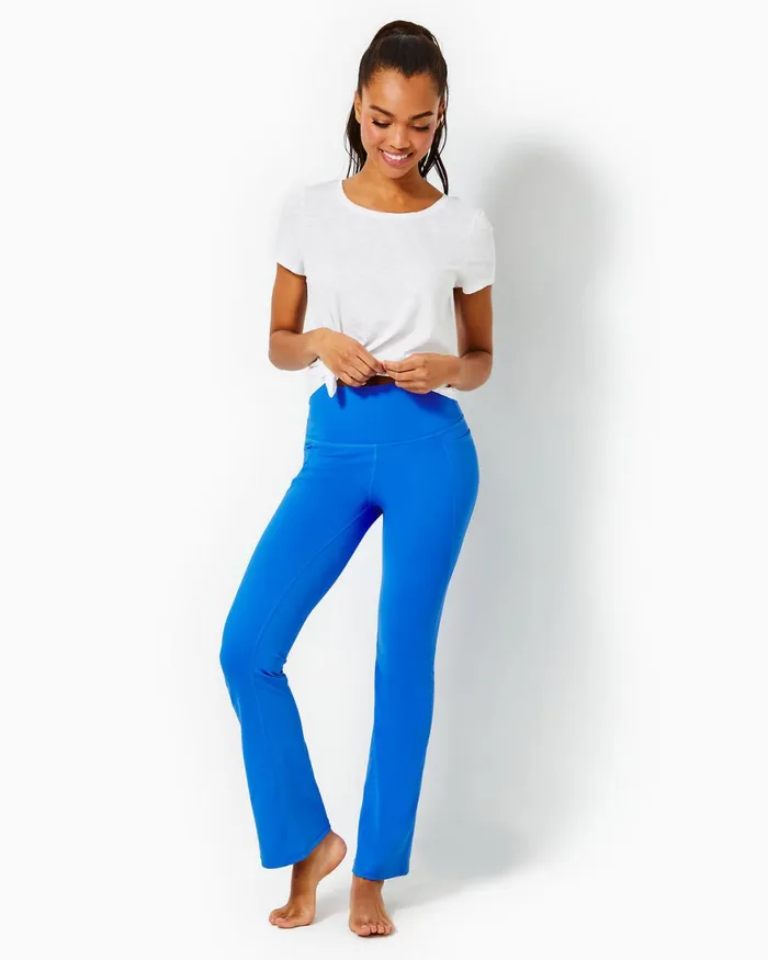 Bottoms Women Lilly Pulitzer UPF 50 Luxletic 315034 Carpe Vita Flare Legging Blue Tang Bottoms Women Lilly Pulitzer UPF 50 Luxletic 315034 Carpe Vita Flare Legging Blue Tang