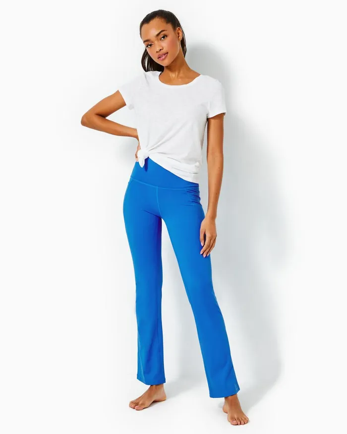 Bottoms Women Lilly Pulitzer UPF 50 Luxletic 315034 Carpe Vita Flare Legging Blue Tang Bottoms Women Lilly Pulitzer UPF 50 Luxletic 315034 Carpe Vita Flare Legging Blue Tang