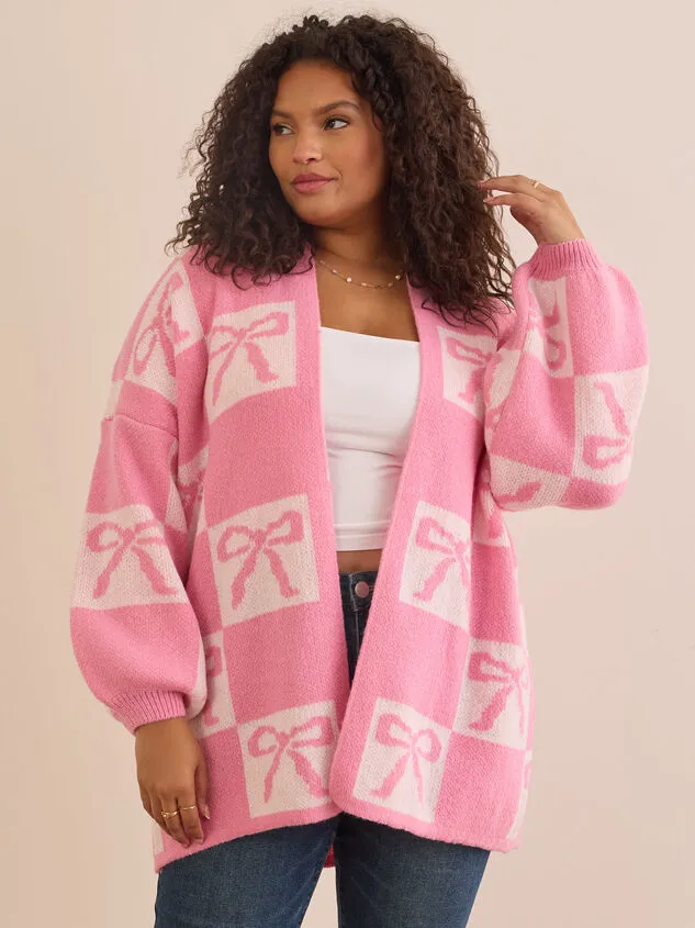 Bow Checkered Cardigan Pinkivory Women Altar039d State Sweaters Cardigans Bow Checkered Cardigan Pinkivory Women Altar039d State Sweaters Cardigans