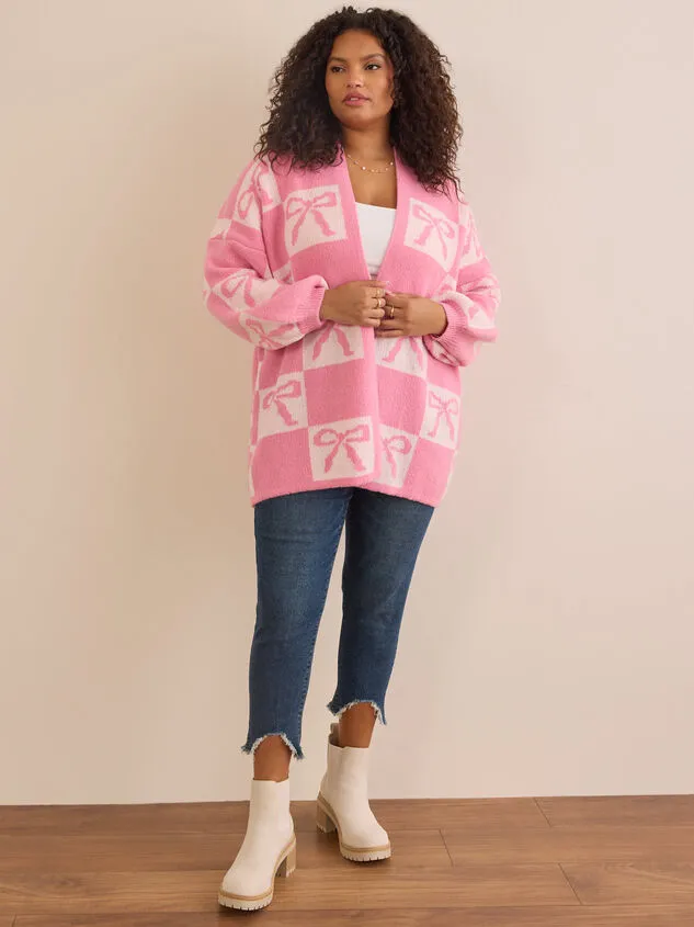 Bow Checkered Cardigan Pinkivory Women Altar039d State Sweaters Cardigans Bow Checkered Cardigan Pinkivory Women Altar039d State Sweaters Cardigans