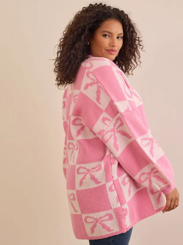 Bow Checkered Cardigan Pinkivory Women Altar039d State Sweaters Cardigans Bow Checkered Cardigan Pinkivory Women Altar039d State Sweaters Cardigans