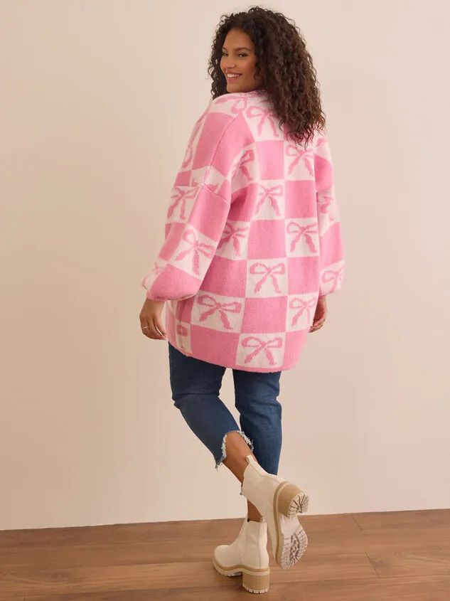 Bow Checkered Cardigan Pinkivory Women Altar039d State Sweaters Cardigans Bow Checkered Cardigan Pinkivory Women Altar039d State Sweaters Cardigans
