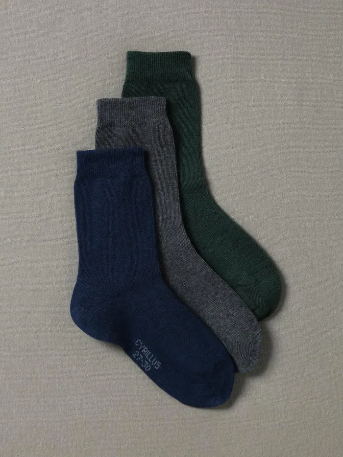 Boys Accessories Cyrillus Pack Of 3 Pairs Of Socks Vert