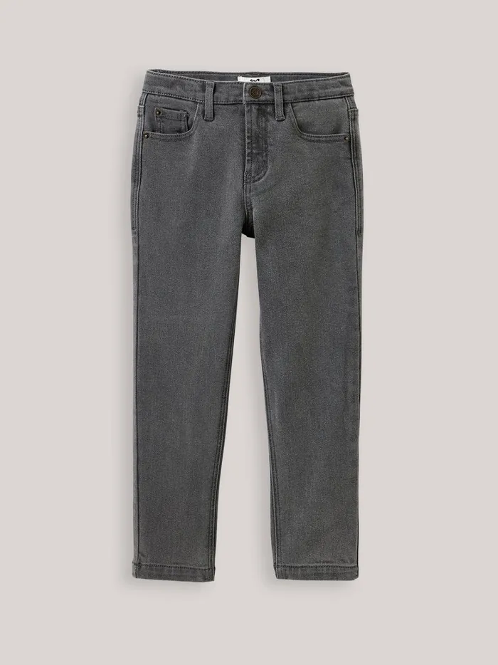 Boys Clothing Cyrillus Relaxed Denim Trousers Denim Gris Fonce