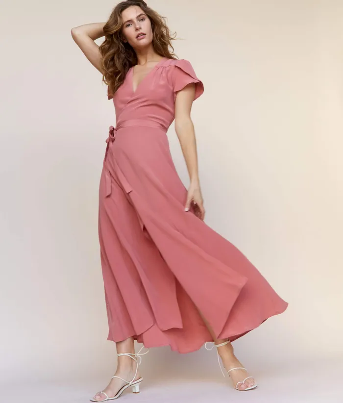 Bridal The Autumn Dress Dusty Rose Silk 8211 Christy Dawn Women