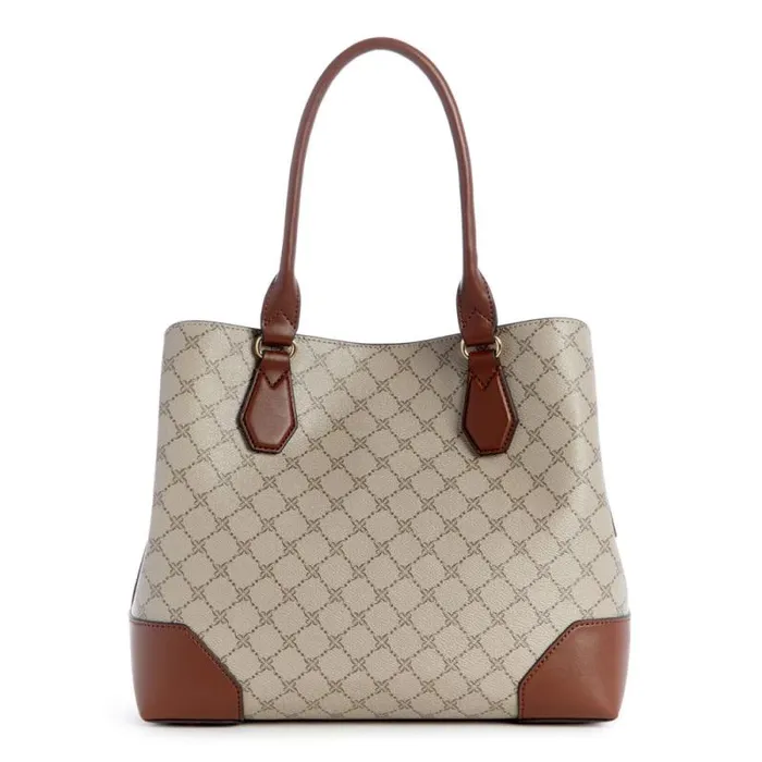 Brooklyn Jet Set Carryall Beige Logomahogany Women Nine West Satchels and Shoulder Bags Brooklyn Jet Set Carryall Beige Logomahogany Women Nine West Satchels and Shoulder Bags