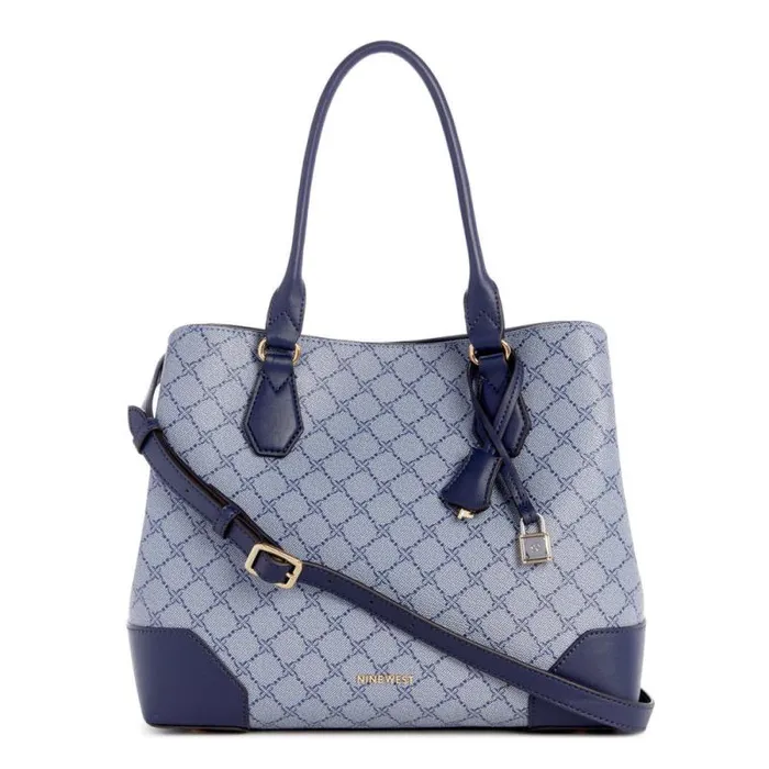 Brooklyn Jet Set Carryall Chambray Logo Women Nine West Satchels and Shoulder Bags