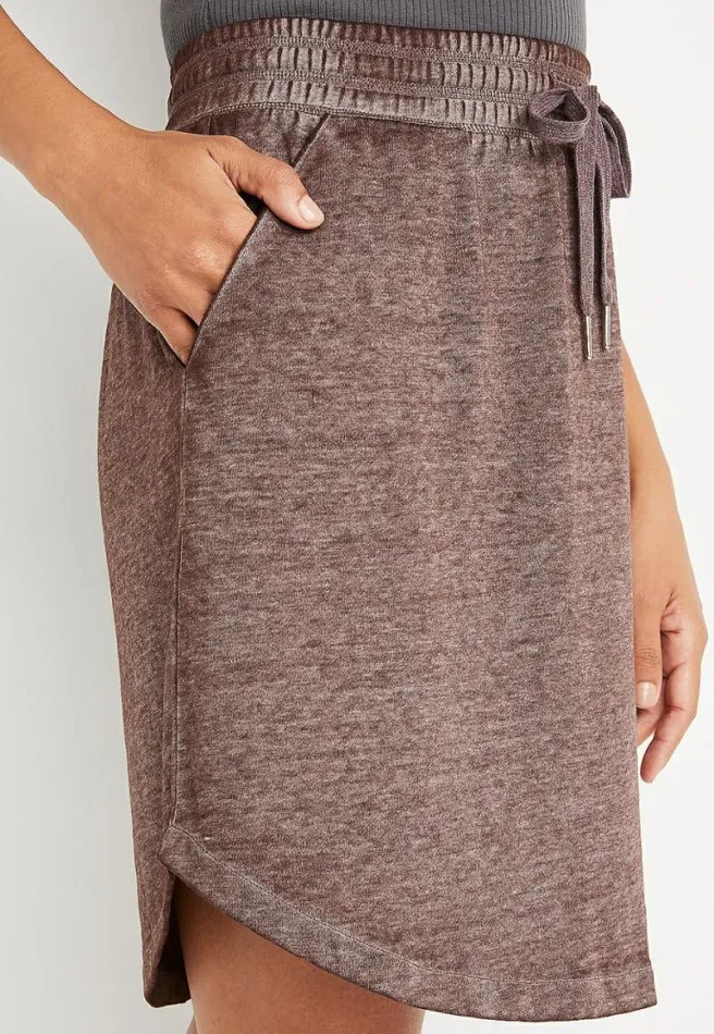 Brown Drawcord Waist Skirt Women Maurices Bottoms