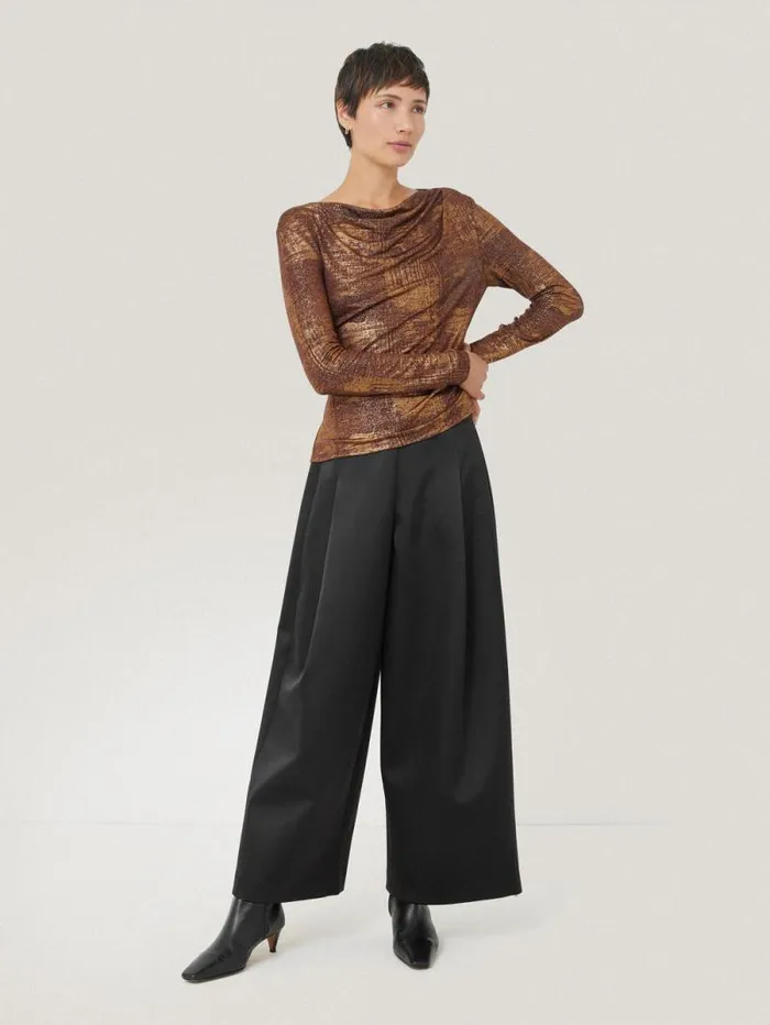 Brushed Bronze Cowl Top Bronze Women Jigsaw Party