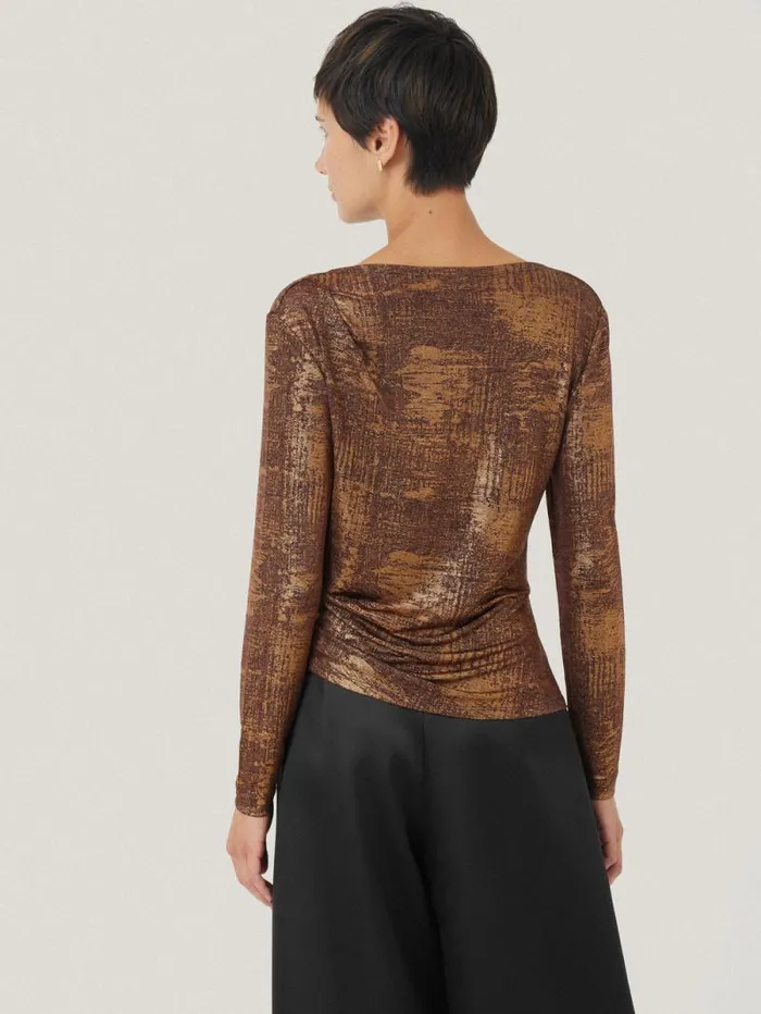 Brushed Bronze Cowl Top Bronze Women Jigsaw Party