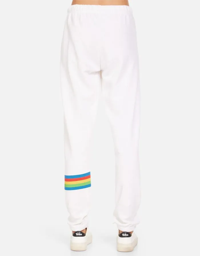 Brynn Rainbow Peace Skull Milk Women Lauren Moshi Long Sweatpants