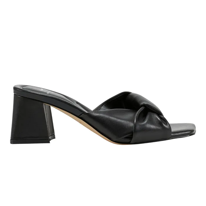 Calia Block Heel Sandal Black Mules and Slides Marc Fisher Women