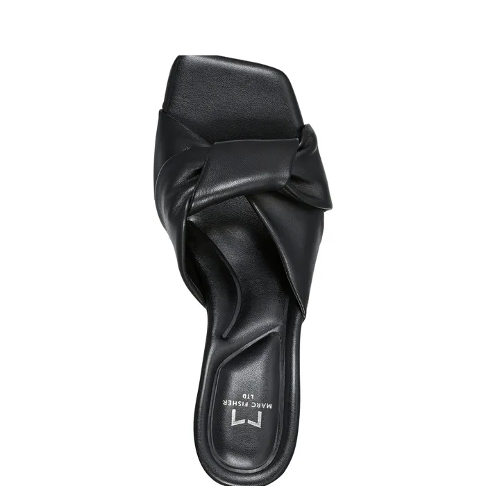 Calia Block Heel Sandal Black Mules and Slides Marc Fisher Women