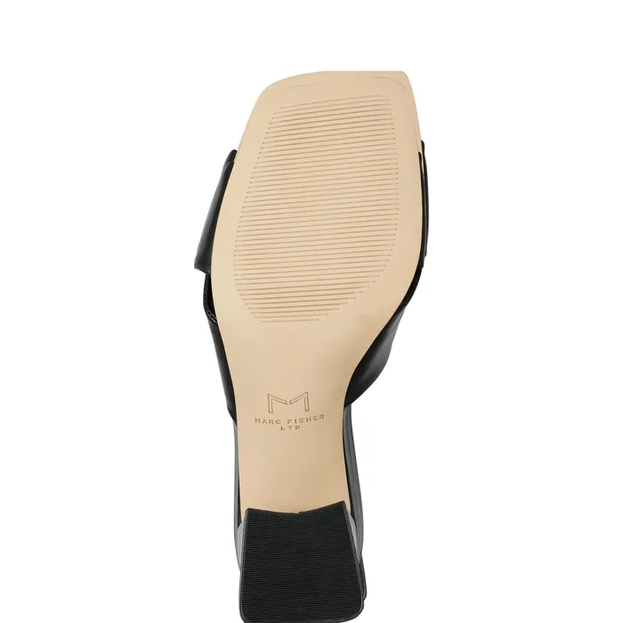 Calia Block Heel Sandal Black Mules and Slides Marc Fisher Women