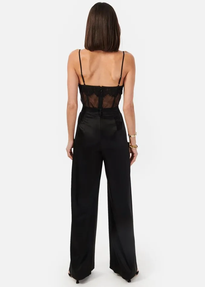 CAMI NYC Bottoms Women Noura Wide Leg Pant Black