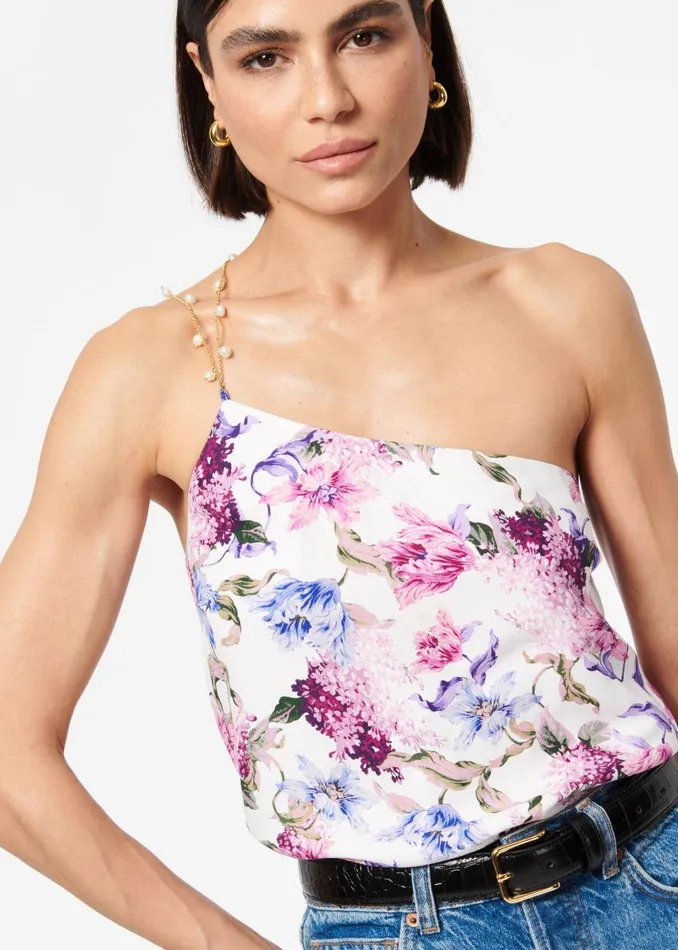 CAMI NYC Camisoles Women Tilda Linen Cami Clematis