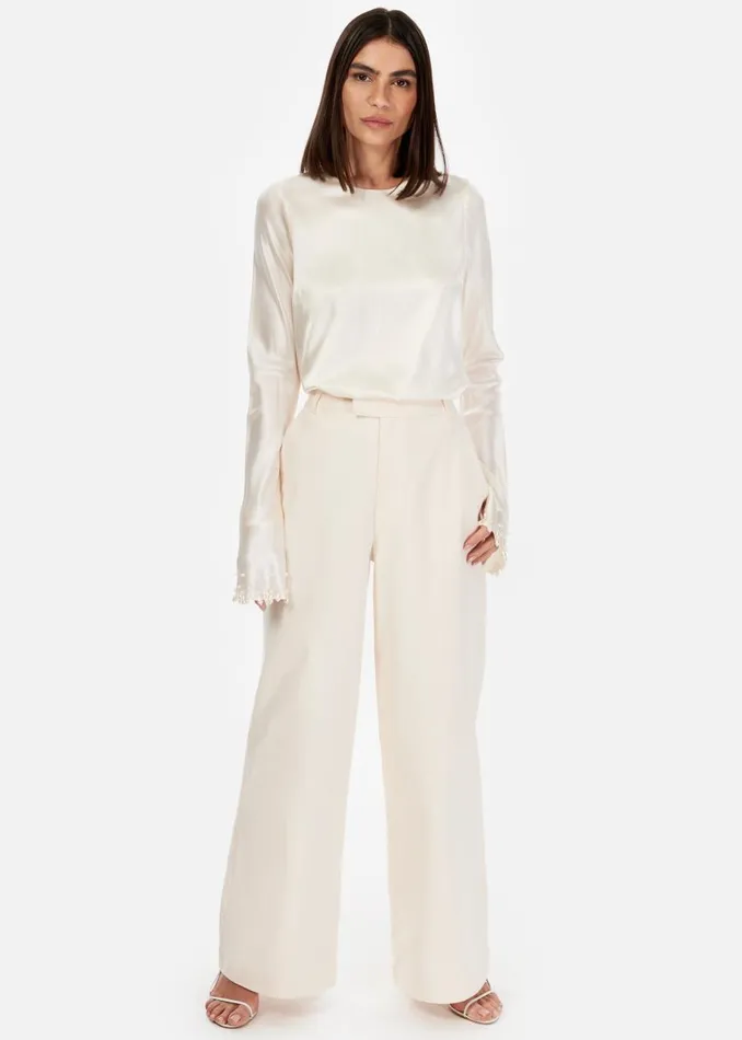 CAMI NYC Tops and Sweaters Women Margarita Pearl Top Macadamia