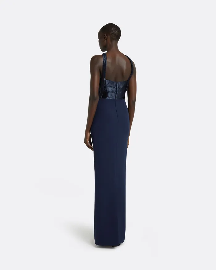 Capes and Harnesses Women Safiyaa Alara Maritime Long Dress Maritime Blue