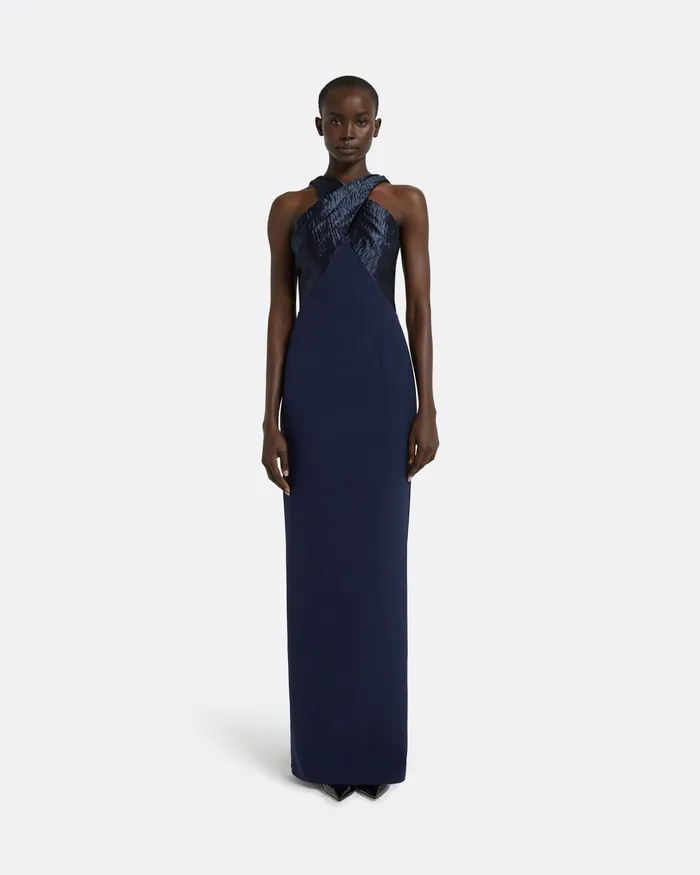 Capes and Harnesses Women Safiyaa Alara Maritime Long Dress Maritime Blue