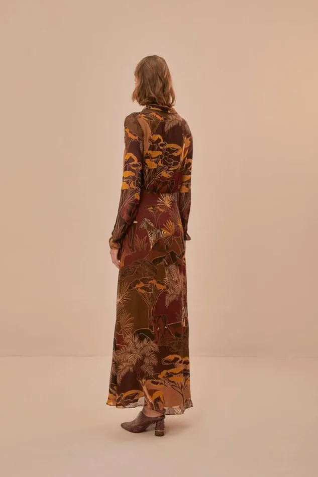Caramel Savana Dream Maxi Dress Women FARM Rio Maxi Dresses