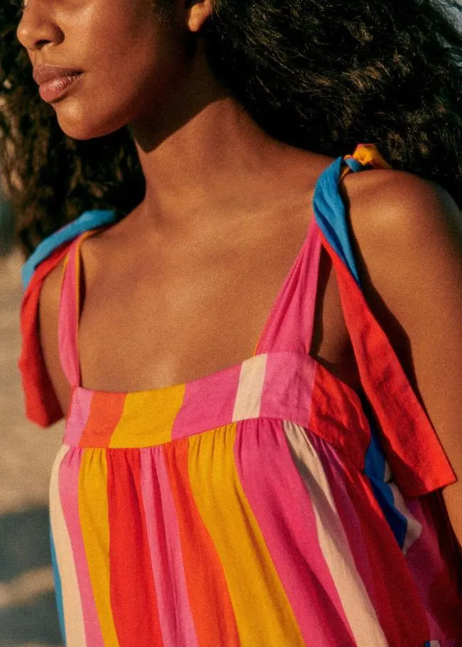 Carioca Stripes Multicolor Mara Maxi Dress Women FARM Rio Maxi Dresses